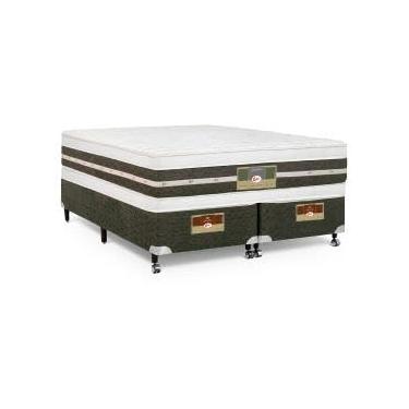 Imagem de Cama Box + Colchão Castor Casal Silver Star Air Double Face Hibrido 138x188x61cm