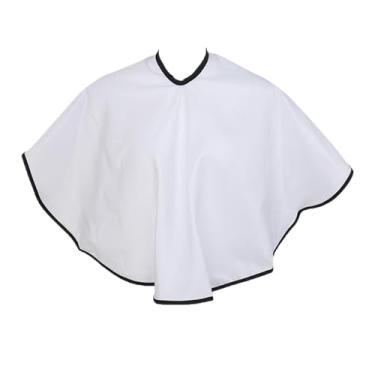 Imagem de menolana Capa de barbeiro para salão de beleza, capa para corte de cabelo, para tintura de cabelo, capa de barbeiro para cabeleireiro, cor de cabelo, branco
