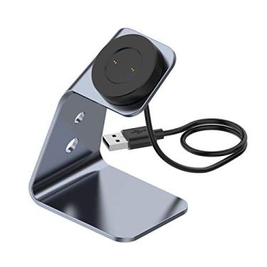 Imagem de Suporte de carregador magnético compatível com huawei smart watch gt2/gt/gt2e/honor gs pro liga de alumínio doca de cabo de carregamento usb