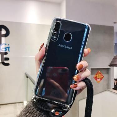 Imagem de Cordões de cabo crossbody transparentes e macios com corda para Samsung Galaxy A10 A20E A50 A51 A71 A31 A41 A70 S10 20 Note 20 Cover, X2, para Note 20