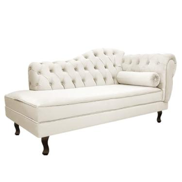 Imagem de Divã Recamier Juliana Lado Esquerdo 120 cm Corano Bege - Amarena Móveis