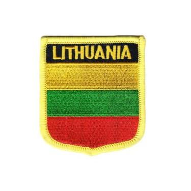 Imagem de Ruoming 1 PÇ Patch de bandeira da Lituânia bordado a ferro ou costurado, tático, militar, nacional da Lituânia