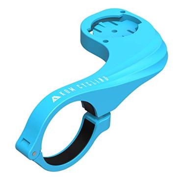 Imagem de KOM Cycling Suporte de bicicleta Garmin com acabamento de carbono da Edge Mount projetado para Edge 530 e Garmin 830 e outros modelos (azul claro)