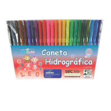 Imagem de Caneta Hidrocor 2Mm Canetinha Hidrográfica 24 Cores - 96340
