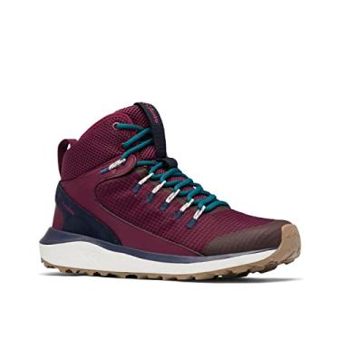 Imagem de Columbia Tênis feminino Trailstorm Mid impermeável para caminhada, Marionberry/Deep Water, 8.5 Wide