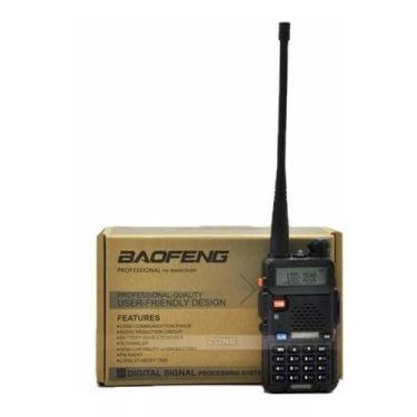 Imagem de Kit 2 Rádio Ht Dual Band Uhf E Vhf Baofeng Uv5R Rádio Preto