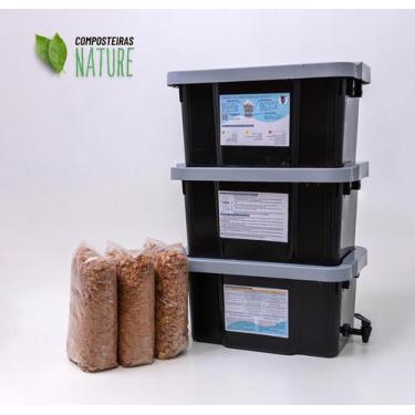 Imagem de Composteira Doméstica Minhocário 45 L Nature - Produza seu próprio fer