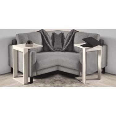 Imagem de Kit 2 Mesinhas Cabeceira Grande Mesas De Cabeceira Decor Off - Colomi