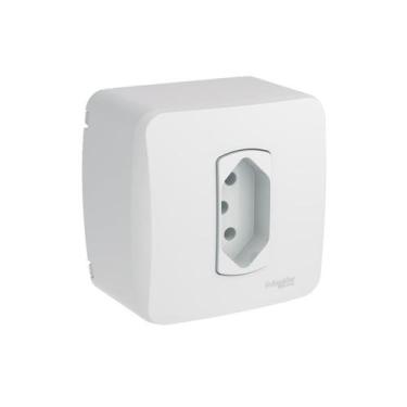 Imagem de Tomada de Sobrepor 10A Branca Dexson Miluz Schneider, Branca