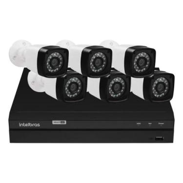 Imagem de Kit 6 Cameras Seguranca Full Hd 2 Mega Ir Dvr Intelbras 8Ch