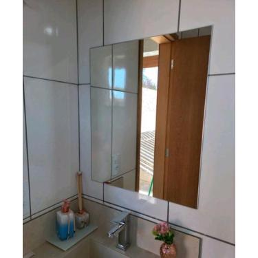 Imagem de Espelho Grande Barato para Banheiro, Quarto, Sala Decorativo 50x40cm +