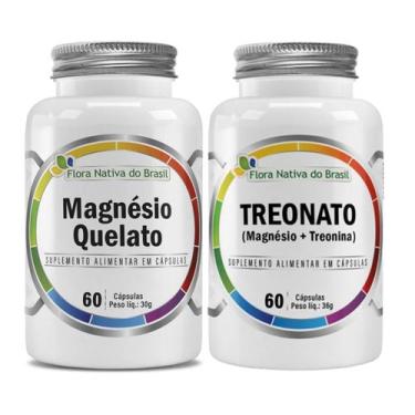 Imagem de Kit Magnésio L Treonato 60 Cápsulas + Magnésio Quelato 60 Cápsulas Flo