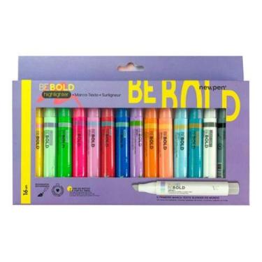 Imagem de Marca Texto Newpen Be Bold Perfumado - Kit Com 16 Cores