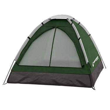 Imagem de Tenda de 2 pessoas, barraca de redoma resistente à água para acampamento com braguilha de chuva removível e bolsa de transporte, barraca de duas pessoas do Rio Perdido da Wakeman Outdoors, Green/Gray, Standard
