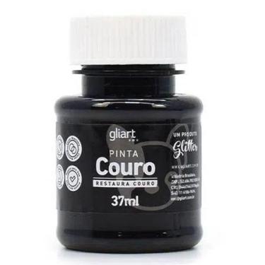 Imagem de Tinta para couro Natural e Sintético Pinta Couro Gliart 37ml, Preto