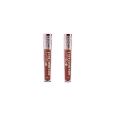 Imagem de Kit 2 Batom Líquido Matte Cor 28 Marsala 4ml - Ramona Make Up