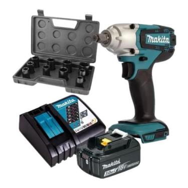 Imagem de Chave de impacto dtw190z 18v com bat 3Ah e soquetes - MAKITA