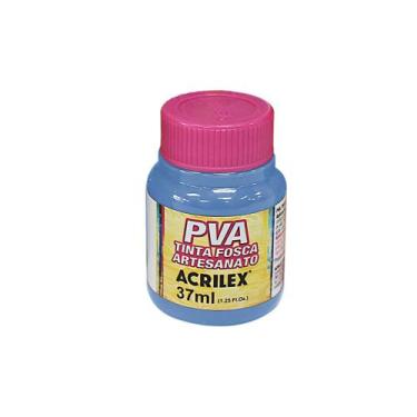 Imagem de Tinta Pva Fosca Acrilex 37ml para Artesanato Cores Diversas, Azul Coun