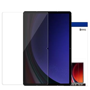 Imagem de araree Vidro temperado central para Galaxy Tab S8/S9 Plus 12,4 polegadas, estrutura de 4 camadas antiarranhões e impressões digitais, alta sensibilidade e definição, dureza 9H, película de vidro