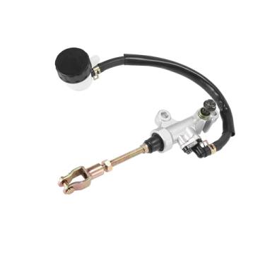 Imagem de Motoforti Bomba de cilindro mestre de freio traseiro com reservatório para Yamaha Banshee 350 1988-2006 Tom prateado de longa duração