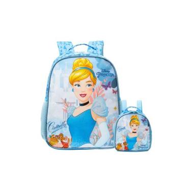 Imagem de Kit Escolar Mochila De Costas +Lancheira Cinderela Original  - Xeryus