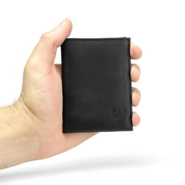 Imagem de Carteira Pequena Slim Masculina Em Couro Porta Cartão, CNH - Franboots