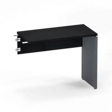 Imagem de Mesa Complemento Pé Painel P25 Pandin 90,0 CM Preto e Grafito