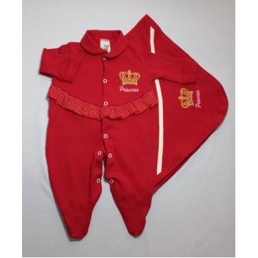 Imagem de KIT Saída Maternidade - Macacão e Manta - Bordado Coroa Princess - Net