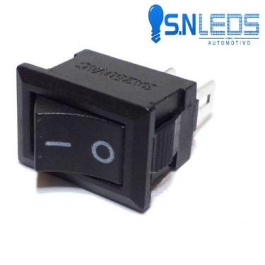 Imagem de 5x botões tic tac retangular preto liga desliga botões - SN LEDS