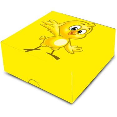 Imagem de Caixa 4 Doces Quadrada - Galinha de Pintadinha - 1 unidade - Festcolor