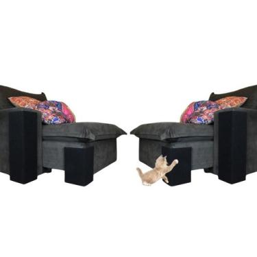Imagem de Arranhador Para Gato E Protetor Sofá Retrátil De Quina Kit 4 Peças - A
