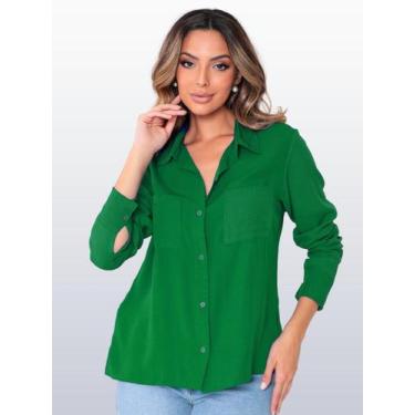 Imagem de Camisa Social Elegante Manga Longa Camisas Para Trabalho Uniforme  - G