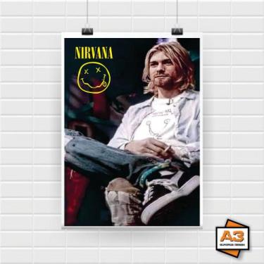 Imagem de Poster Adesivo Banda Nirvana A4 (21cm x 30cm) - A3 Posters