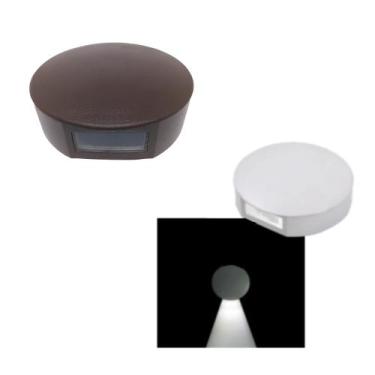 Imagem de Arandela Luminária Slim Redonda 1 Facho Marrom Parede G9 - Plaslumi