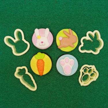Imagem de Kit Cortadores de Páscoa Coelho c/ 5 pcs - Blue Star
