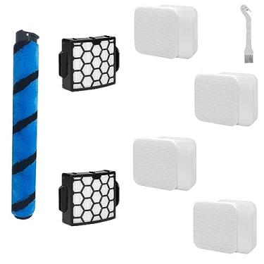 Imagem de Amyehouse Filtros de espuma Brushroll e Hepa compatíveis com aspirador Shark Rotator Duo Clean PowerFins LA500 LA500WM LA502 LA502NP UV850, comparado às peças # 1483FC200 XHF320 e XFFK320