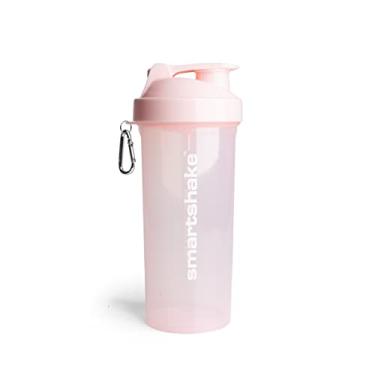 Imagem de Smartshake Coqueteleira Lite Protein de 1000 ml | Coqueteleira à prova de vazamento para academia | Garrafa de água de polipropileno transparente, sem BPA e DEHP para homens e mulheres, algodão rosa