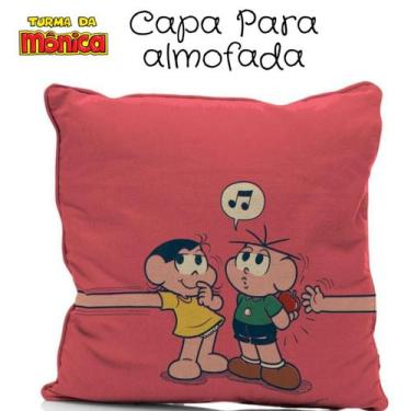 Imagem de Capa Almofada Poliéster Cebolinha E Magali 45x45cm 40300 - Btc Decor