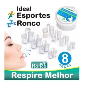 Imagem de Clip Dilatador Nasal Ronco Silicone Respira Melhor 8 Peças - Off Ronco