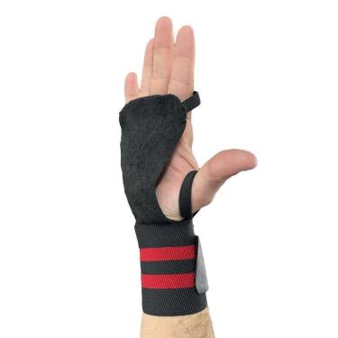 Imagem de Munhequeira Com Protetor De Palma Em Couro Treino Funcional Academia Musculação-Unissex