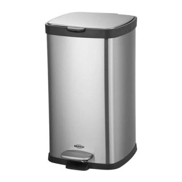 Imagem de Lixeira com Pedal Balde Frame em Aço Carbono 20L Inox 3066/101 Brinox