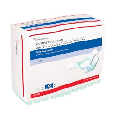 Imagem de Cardinal Health™ Cuecas acolchoadas para adultos, Wings™ Super com tecnologia BreatheEasy™, máxima absorção, 2GG