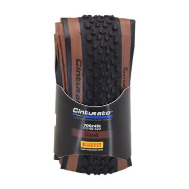 Imagem de Pirelli Pneu de bicicleta Cinturato Gravel S, Clincher, sem câmara, dobrável, pneu único, parede lateral bronzeada clássica / 700 x 45
