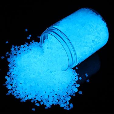 Imagem de Shiny Stone Pedras de cascalho que brilham no escuro, cascalho de aquário, pedras que brilham, pedras decorativas para aquário de peixes plantador de jardim de aquário decoração de paisagem, 280 g