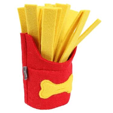 Imagem de TEHAUX Brinquedo de Snuffle para cães, brinquedo de quebra-cabeça para cães, formato de batatas fritas, brinquedo interativo para cães de comer lentamente, brinquedos de mastigar para cães de