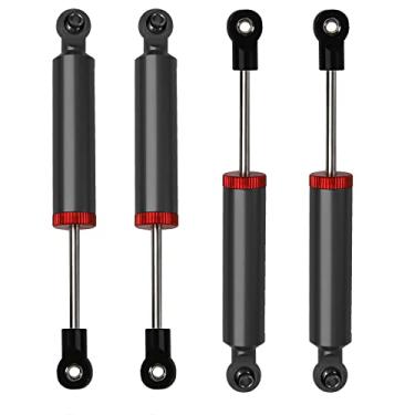 Imagem de 4 peças RC Car Shocks Absorbe choque interno mola amortecedora peças de atualização compatíveis com Axial SCX10 Traxxas TRX4 Redcat Tamiya 1/10 RC Crawler (distância do orifício: 100 mm, preto)