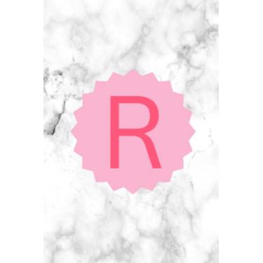 Imagem de R: Marble Pink Monogram Initial Notebook