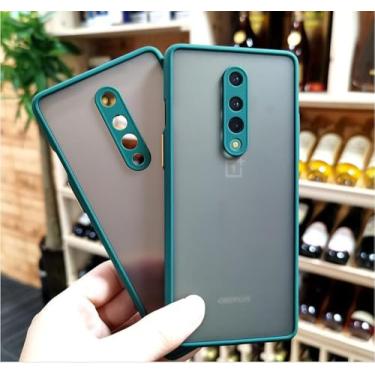 Imagem de Capa de armadura à prova de choque para Oneplus 9 Pro 9R 6t 7 7t 8 Pro 8T Nord N10 Nord CE 2 5G Silicone Frame Hard Clear Cover Cases, Verde escuro, para 8T