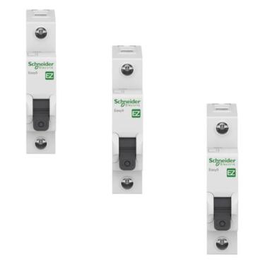 Imagem de 3 Disjuntores Easy9 40A Curva C 3kA Schneider 127/220V
