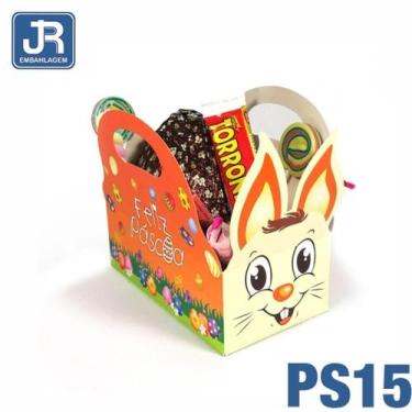 Imagem de Cesta ps15 jr embalagens ovos de páscoa c/5 unidades - JR Embahlagem